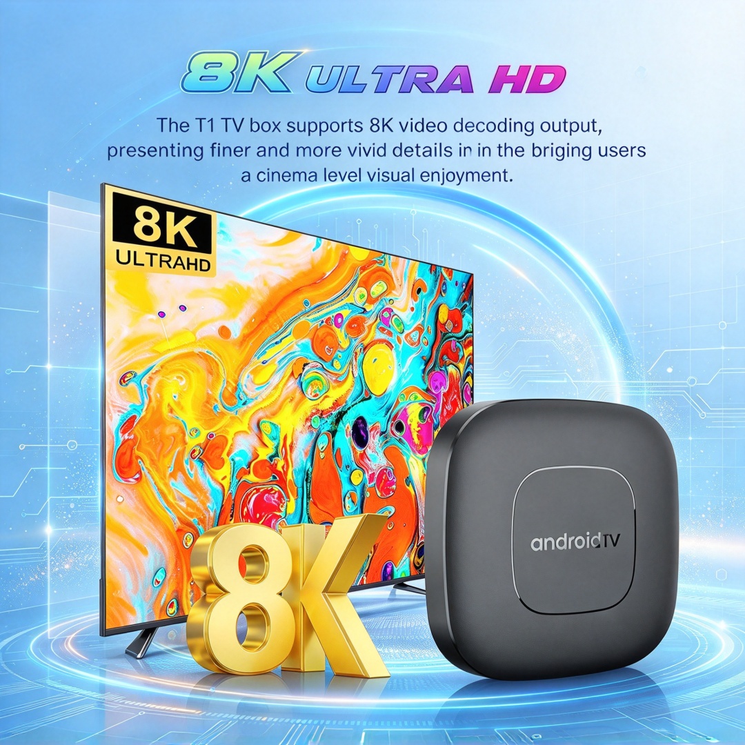Android 16 8K Smart TV Box T1  - Ddr3 8Gb recensie en prijs